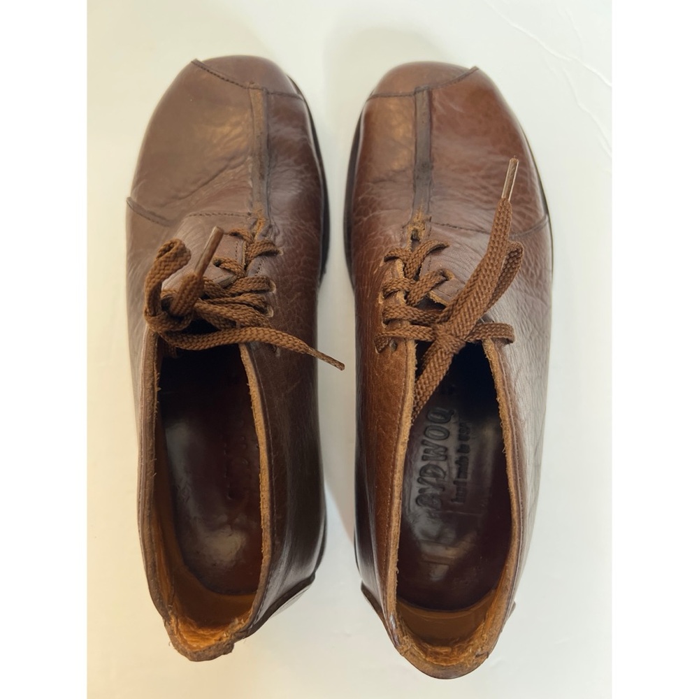 CYDWOQ Curve Cognac Brown Leather Lace-up Shoes Sz 7.5 (41) - Picture 7 of 12